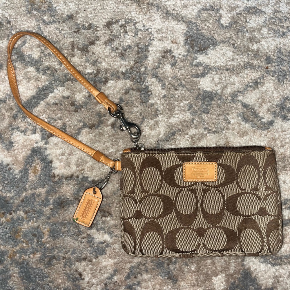 Coach branded wristlet